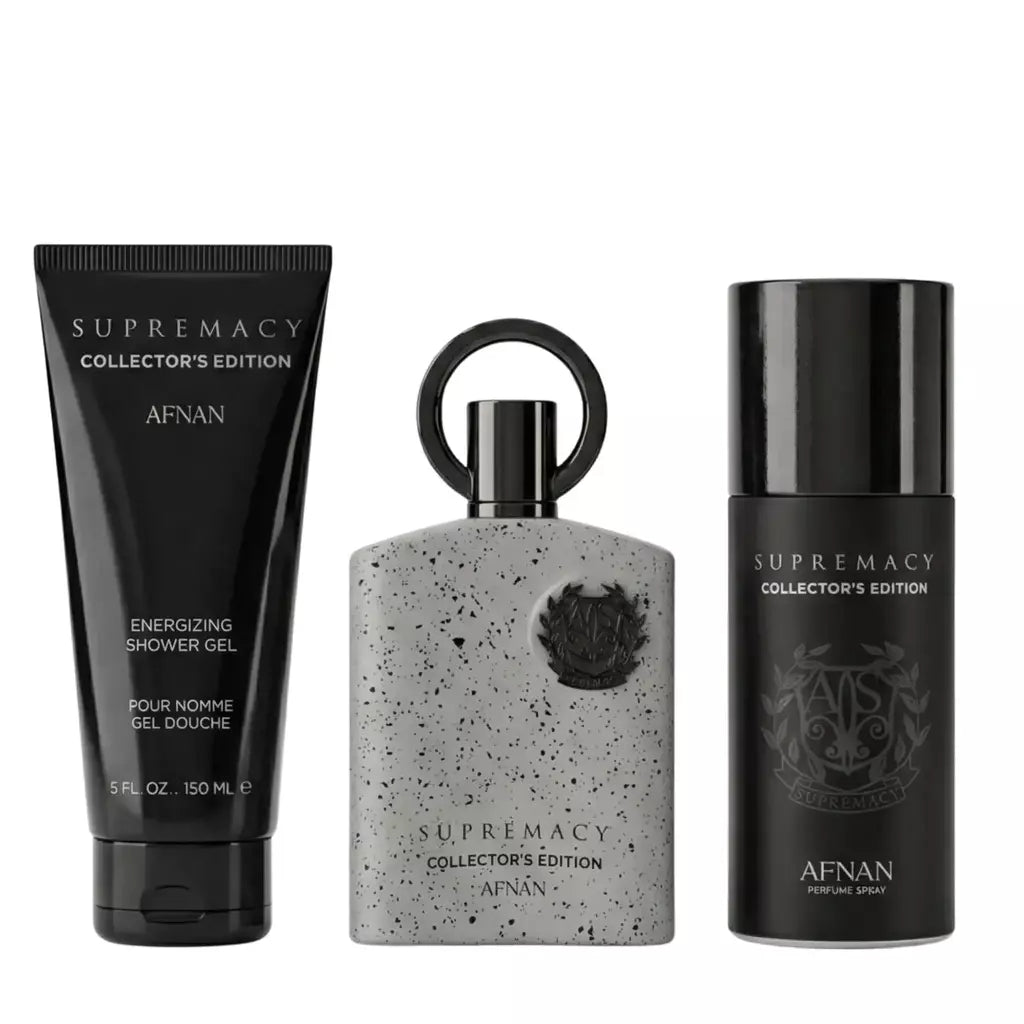 Kit Afnan Supremacy Collector's Edition - Perfume + Body Spray + Gel de Banho Corporal - Masculino - 100ML + 150ML + 150ML