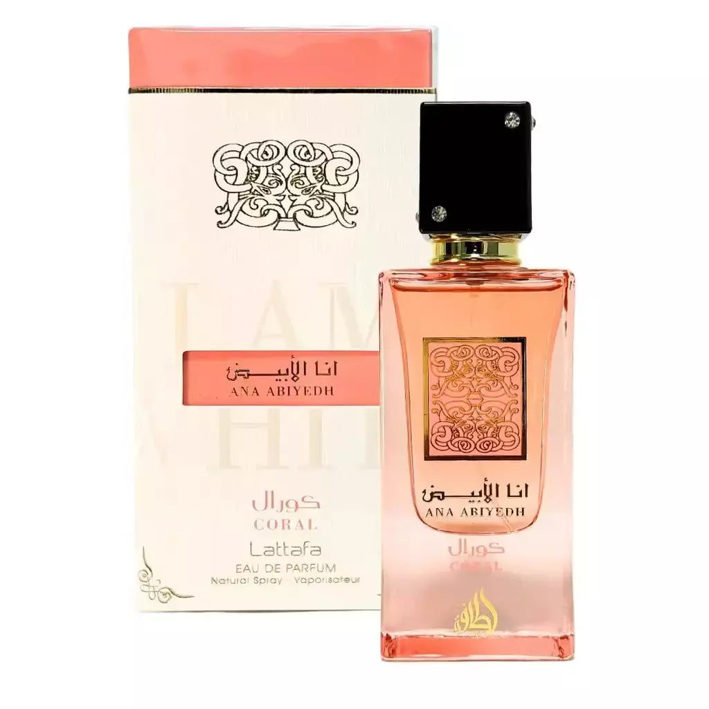 Perfume Lattafa Ana Abiyedh Coral EDP Unissex 60ml