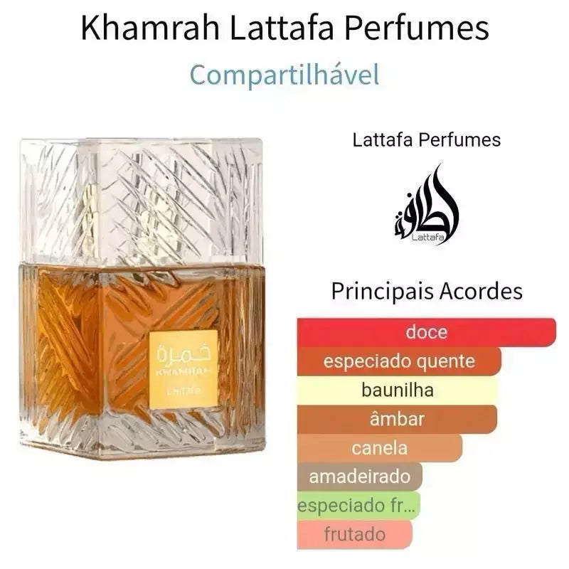 Perfume Árabe Lattafa Khamrah , 100 % Original , 100ml , Unissex